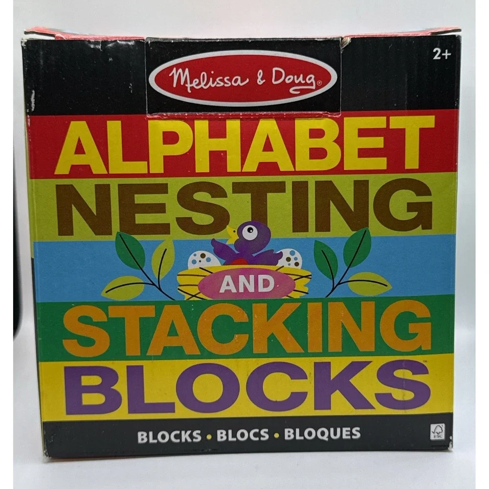 Melissa & Doug Alphabet Nesting and Stacking Blocks Ages 2+